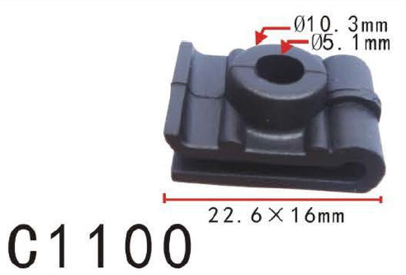 20x Car Nylon Extruded U Nut Foldover Nut Rear Bumper 5mm 3/16