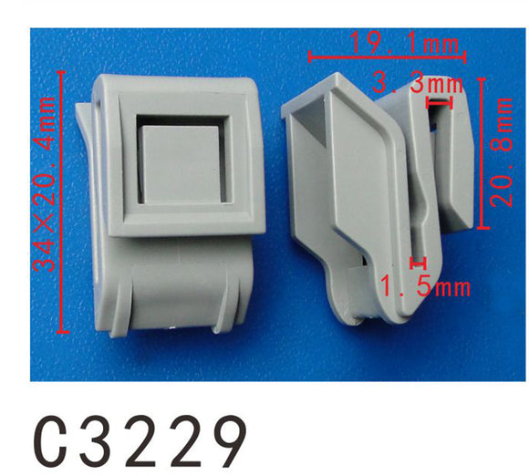 20PCS Trunk Bumper Nylon Retainer Fastener Clip Fit NISSAN Grey Color C3229