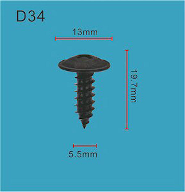10pcs Fit NISSAN Interior Tapping Screw 01451-00841 by Autobahn88 – Autobahn88  Web Store