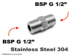 BSP G 1/2" Male to BSP G 1/2" Male Stainless Sensor Adaptor Fittings Conversion