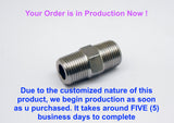 M22x1.5 MALE to BSPT Tapered R 3/8" MALE Stainless Adaptor Fittings Conversion