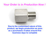 M16x1.5 Female to M12x1.0 Male Stainless Sensor Adaptor Fittings Conversion