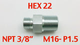 Steel Fitting, Male to Male, Multiple Size