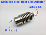 Stainless Heat Sink Adaptor for High Temp Pressure Gauge Transmitter Sensor M14