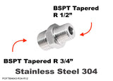 BSPT Tapered R 3/4" MALE to R 1/2" MALE Stainless Adaptor Fittings Conversion