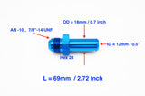 Alloy AN Male to Barb Fitting Adapter, Multiple Size
