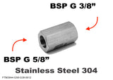 BSP G 5/8" Female to G 3/8" Female Stainless Sensor Adaptor Fittings Conversion