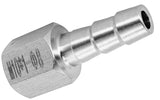 BSP G 3/8" FEMALE to BARB OD 7mm / 0.28 Stainless Tail Adaptor Hose Connector