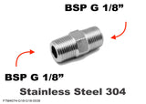BSP G 1/8" Male to BSP G 1/8" Male Stainless Sensor Adaptor Fittings Conversion