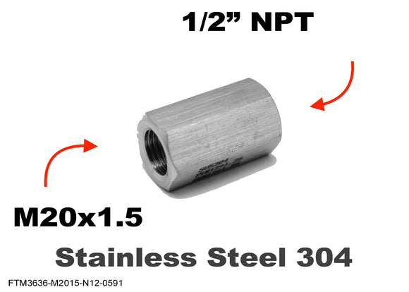 M20x1.5 Female to 1/2