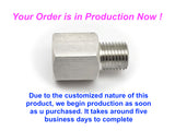 M12x1.5 Female to M16x1.5 Male Stainless Sensor Adaptor Fittings Conversion