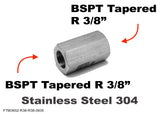 BSPT Tapered R 3/8" Female to R 3/8" Female Stainless Sensor Adaptor Fittings