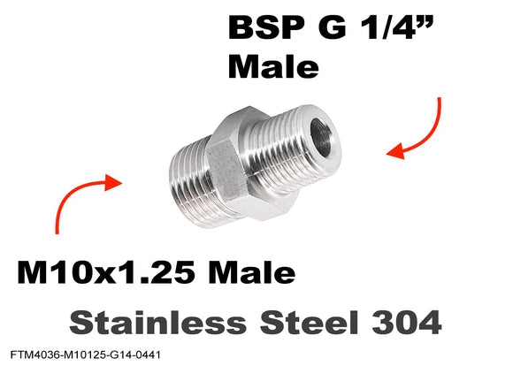 M10x1.25 Male to BSP G 1/4