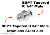 BSPT Tapered R 3/8" to BSPT Tapered R 1/4" Male Stainless Sensor Adaptor Fitting