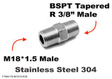 M18*1.5 MALE to BSPT Tapered R 3/8" MALE Stainless Sensor Adaptor Fittings
