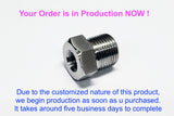 M12x1.25 Female to BSP G 1/2" Male Stainless Sensor Adaptor Fittings Conversion