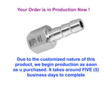 M14x1.5 FEMALE to BARB OD 8mm / 0.32" Stainless Tail Adaptor Hose Connector