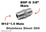 M12*1.5 MALE to BSP G 3/8" MALE Stainless Sensor Adaptor Fittings Conversion