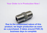 M8x1.0 Male to M8x1.0 Male Stainless Sensor Adaptor Fittings Conversion