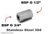 BSP G 3/4" Female to G 1/2" Female Stainless Sensor Adaptor Fittings Conversion