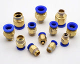 5pcs 6MM Tube x 1/2" BSPT Male Pneumatic PUSH TO CONNECT RELEASE AIR FITTINGS