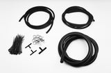 Silicone Vacuum Hose Assorted Kit Set, included 3mm / 4mm / 8mm / zip tie / spring clamp / T-joi