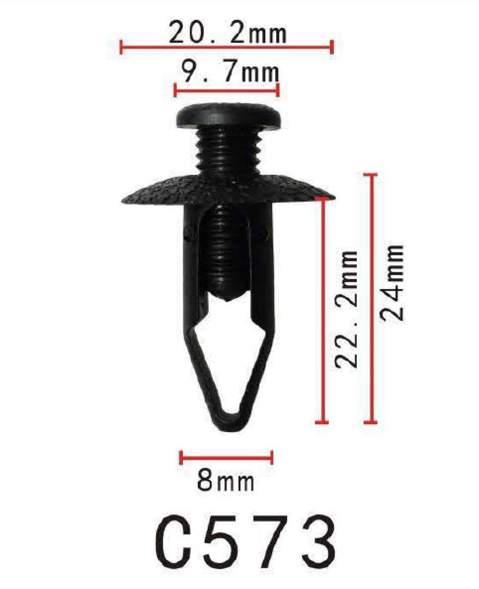 20x Nylon Push-Type Retainer Clips Fit Nissan Bumper / Mitsubishi 01553-00515