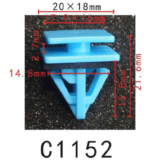 20x Nylon Fit Hyundai Moulding Rivet Retainer Clip With Sealer (18x20x15mm)