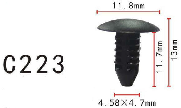 20x Nylon Fastener Rivet Retainer Clip Strip Seal Fit Toyota (12x6x5mm)