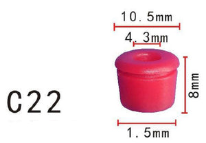 20x Fit Mercedes Benz 000-988-15-81 Red Nylon Moulding Insert Plug Bung