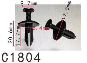 20PCS AUTOBAHN88 Fender PUSH-ON TYPE Retainer Clip Fit For FORD