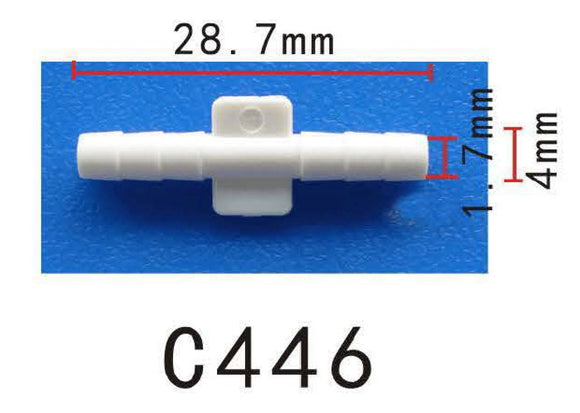 10pcs 3mm Nylon Straight Hose Connector Adapter Vacuum Silicone Plastic 1/8