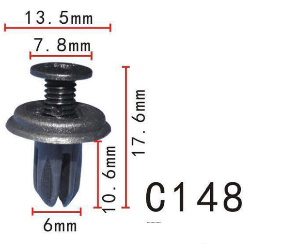 20x Nylon Fit Honda Airscoop Grill Cowl Vent Panel Retainer #90687-SB0-003/013