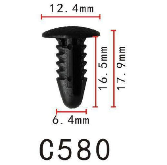20x Nylon Fastener Rivet Retainer Clip Fit For Nissan Cowl Grille 12x16x6mm