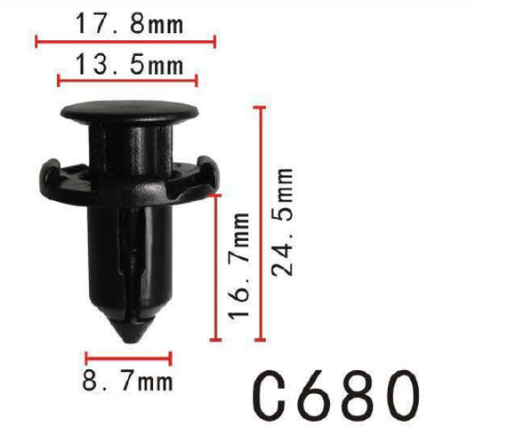 20x Fit Mitsubishi MR200300 Nylon Fender & Bumper Push-Type Rivet Retainer Clips