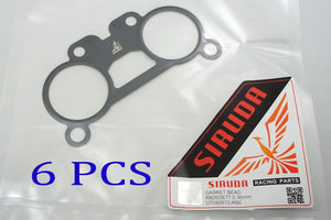 Metal Throttle Chamber Gasket Set, for Nissan Skyline GTR R32 R33 R34 RB26DETT, OEM: 16293M (Set of 6 Pieces)