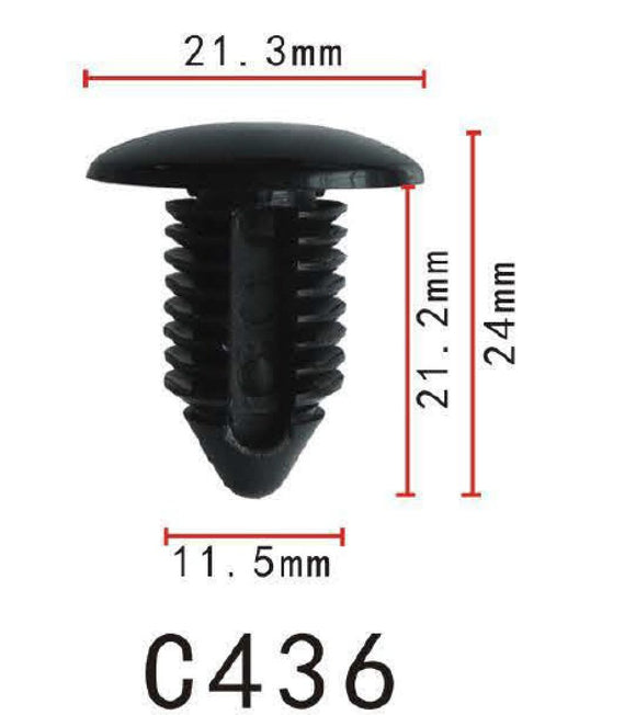 20x Nylon Fit GM General Motor Front End Stone Shield Retainer Fastener Rivet (22x21x12 mm)