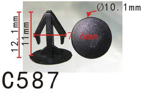 20x Nylon Fastener Rivet Retainer Clip Hood Insulation Fit Honda (10x10x6mm)