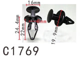 20PCS AUTOBAHN88 Front bumper  PUSH-ON TYPE Retainer Clip Fit For GM General Motor / OPEL