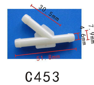 10pcs 6.5mm Nylon 3 Ways Hose Joiner Y Connector Adapter Vacuum Silicone Plastic