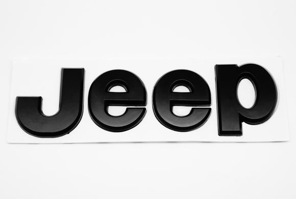 Fit JEEP WRANGLER Matt Black Logo Emblem Badge Alloy Made For Front / Trunk