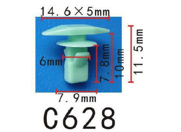 20x Fit Honda Nylon Weatherstrip Fastener Rivet Retainer Clips 5 x 15 x 10mm