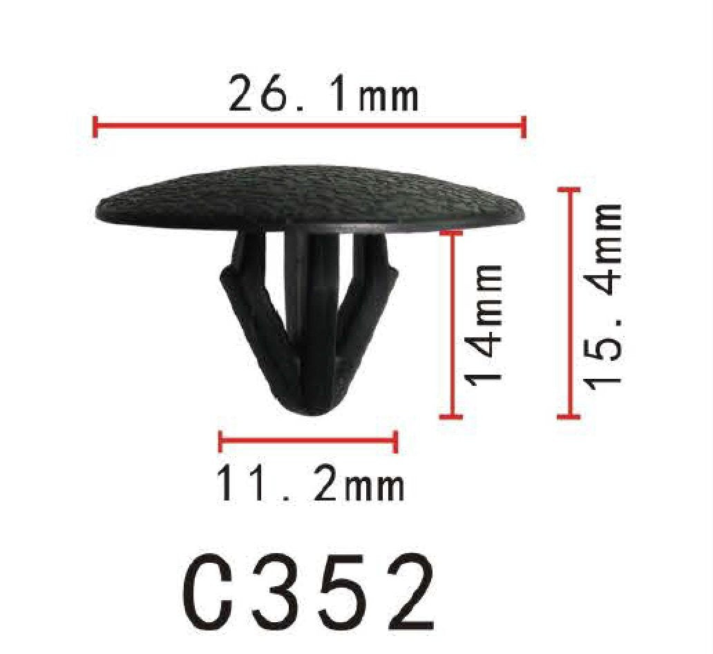 20 Nylon Fit Hyundai Fit Kia #81126-37010 Hood Insulation Retainer Clip 26x12x14