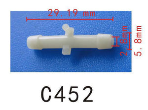 10pcs 5mm Nylon Straight Hose Connector Adapter Vacuum Silicone Plastic 3/16"