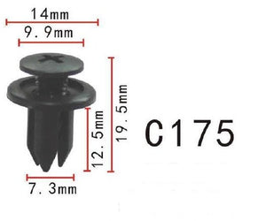 20x Nylon Inner Fender Push-On Clip Fit Honda 90044-68040 90657-SA6-0030 Mazda