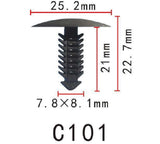 20x Nylon Fit Chrysler Fascia Fastener Retainer Retaining Clip (25x20x7.5mm)