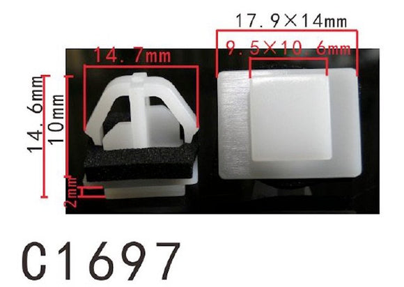 20PCS AUTOBAHN88 Door Panel Trim Retainer Clip with Sealer Fit Hyundai SORENTO