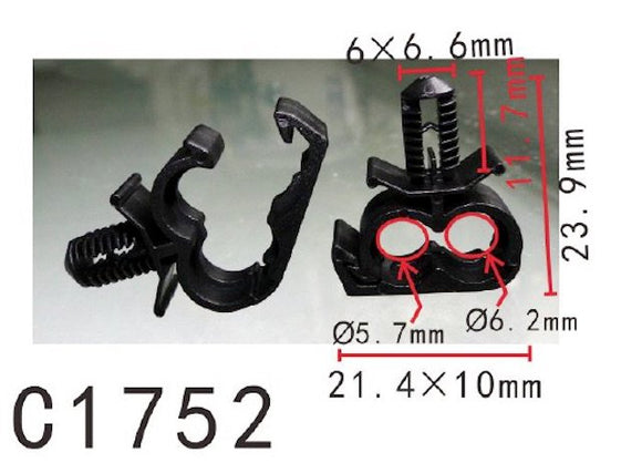 20PCS AUTOBAHN88 Engine Twin Rod Wire Cable Loom Routing Retainer Clip Fit  FORD