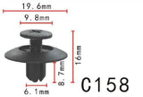 20x Nylon Fit Mazda Push-Type Retainer Clip #1395-68-676 #9926-50-635 6mm Hose