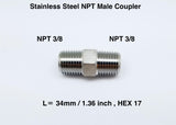 Stainless Steel Fitting Adapter, NPT to NPT, Multiple Angle & Size